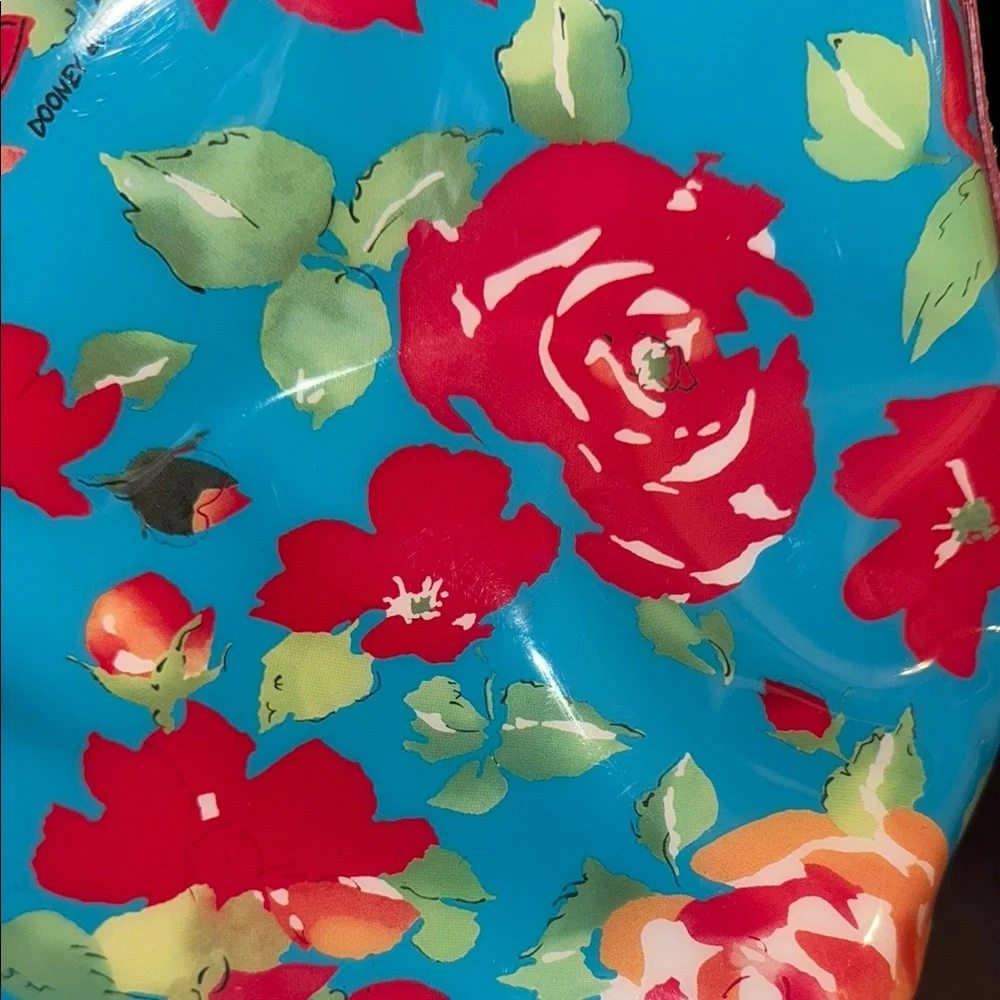 Dooney & Bourke Floral Tote Bag with Tan Straps - Picture 12 of 13